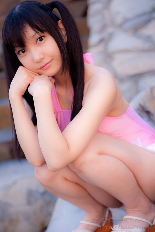 girl in pink swimsuit
