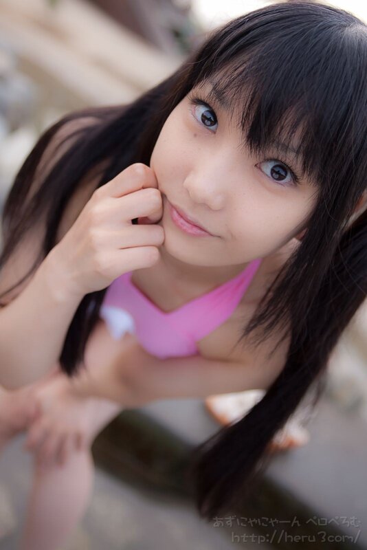 girl in pink swimsuit