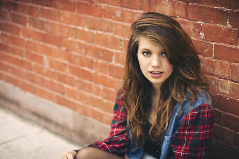 girl in plaid shirt