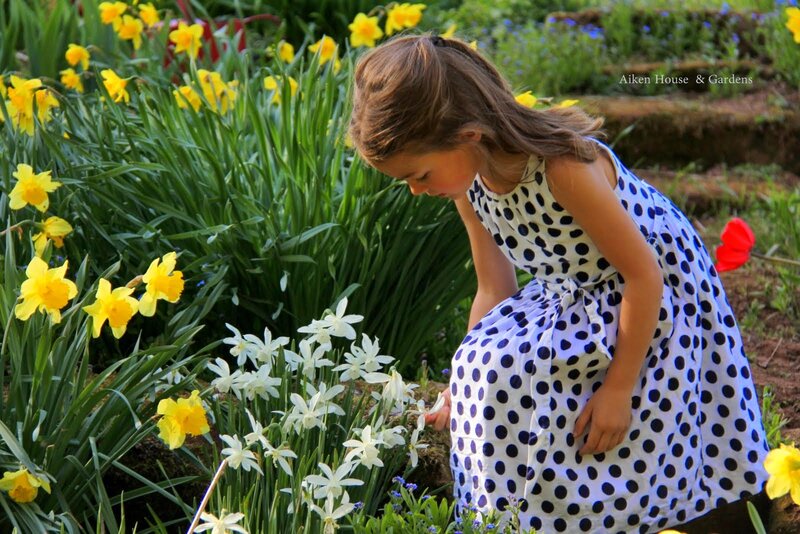 Girl in Polka-dot Dress — Yellow, Serene