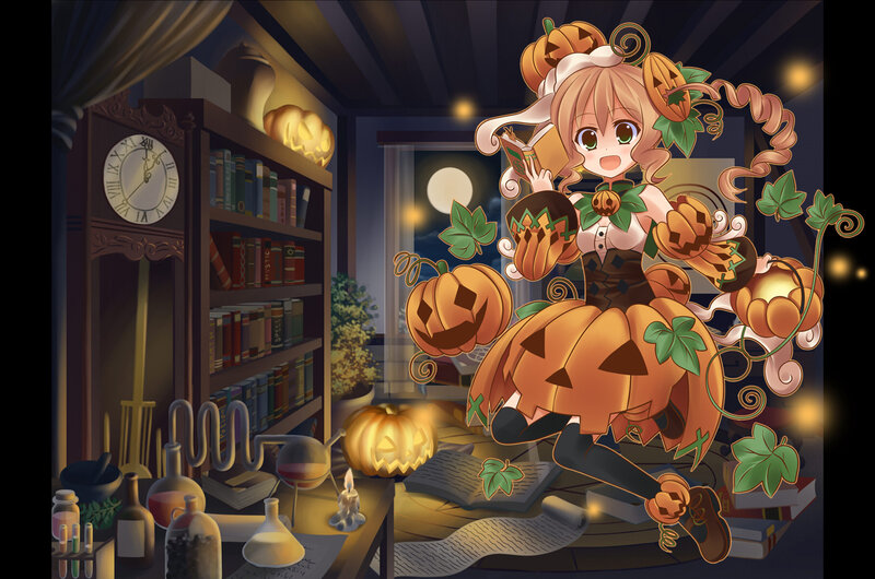 Girl in Pumpkin Costume — Orange