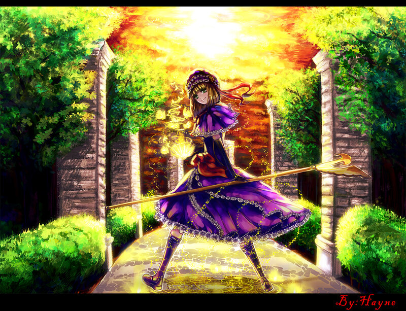 Girl in Purple Dress — Dramatic, Sunset