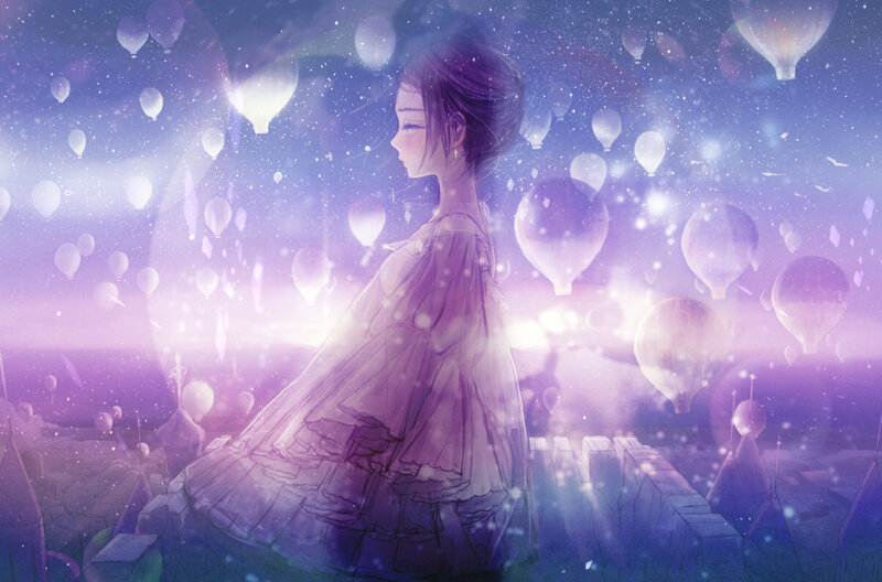 Girl in Purple Dress — Dreamy, Night
