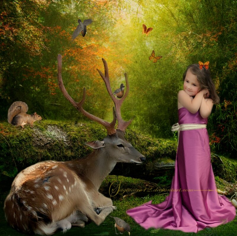 Girl in Purple Dress — Serene, Autumn