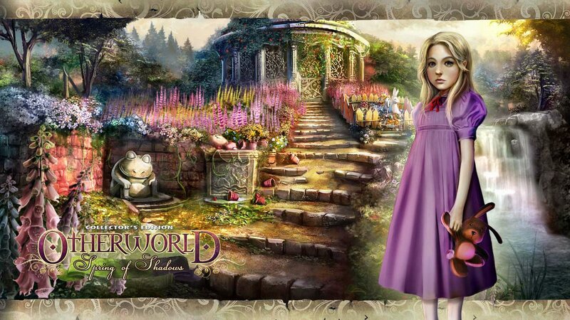 Girl in Purple Dress — Serene, Spring, Digital Art