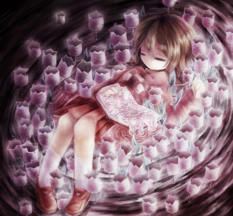 Girl in Purple Flowers