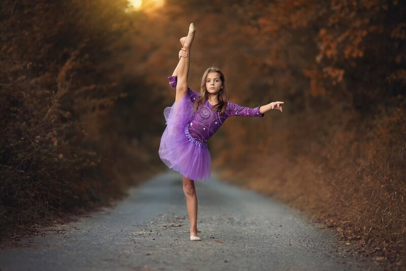 Girl in Purple Leotard
