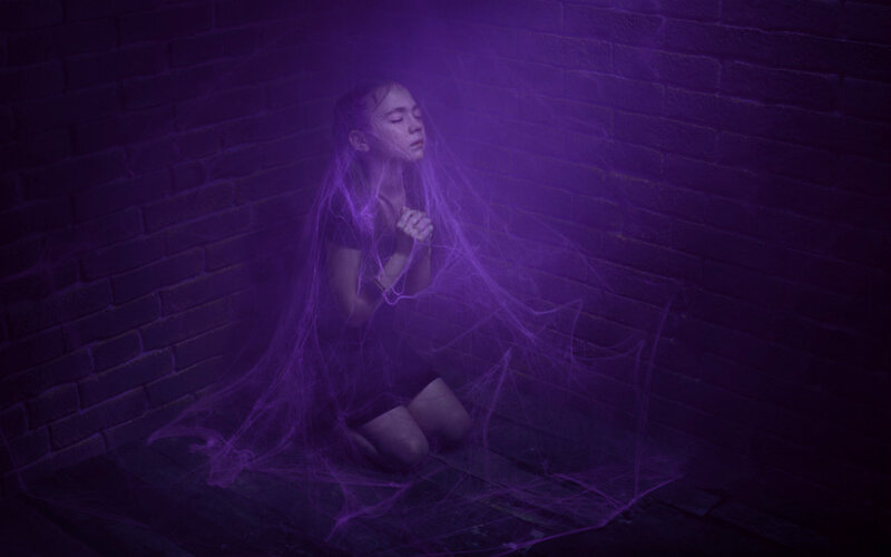 Girl in Purple Light — Dramatic