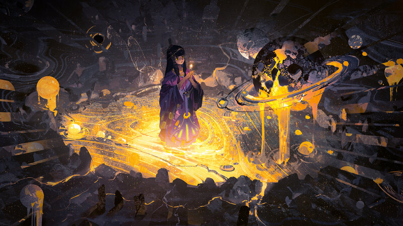 Girl in Purple Robe
