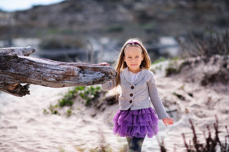 Girl in Purple Skirt