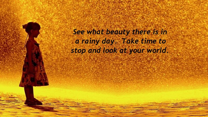 Girl in Rain — Yellow