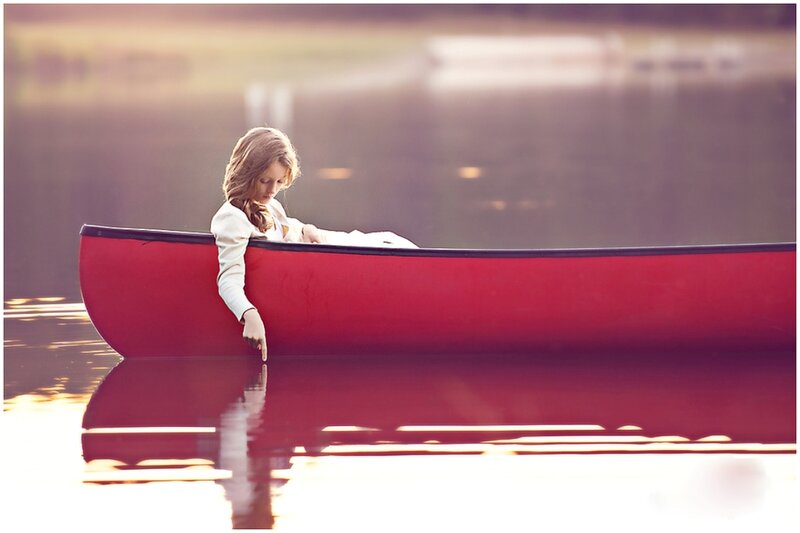 Girl in Red Canoe