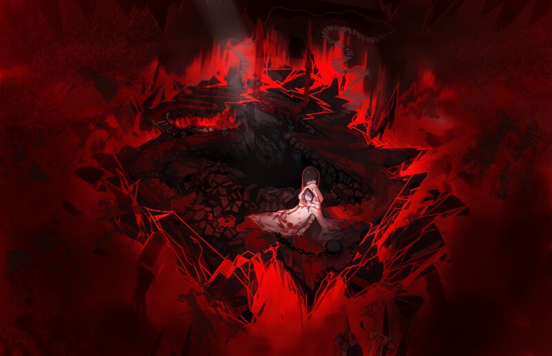 Girl in Red Cave