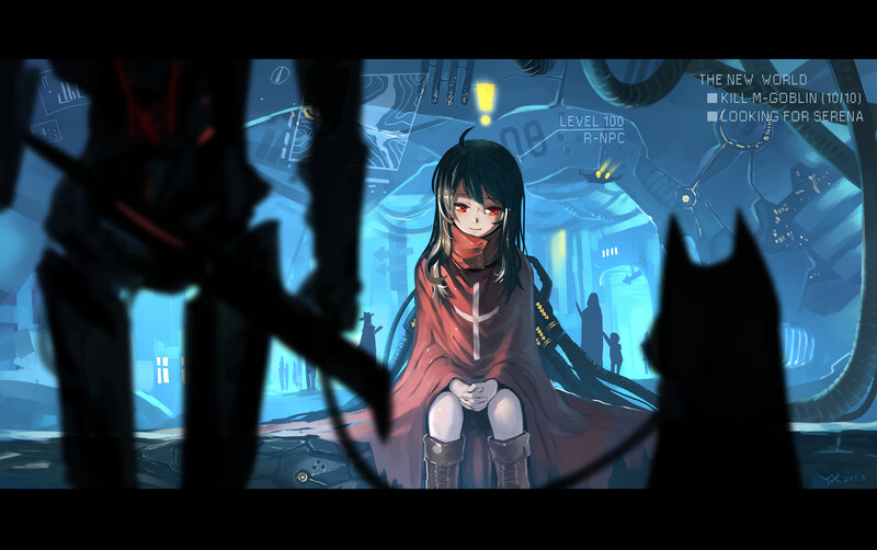 Girl in Red Cloak — Blue