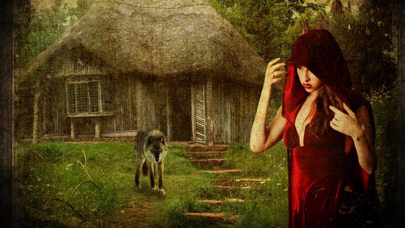 Girl in Red Cloak — Dramatic, Afternoon