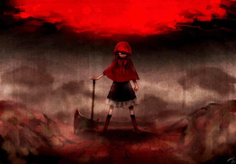 Girl in Red Cloak — Dramatic, Night
