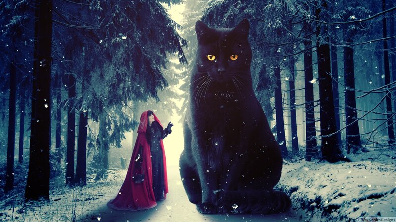 Girl in Red Cloak — Mysterious, Winter