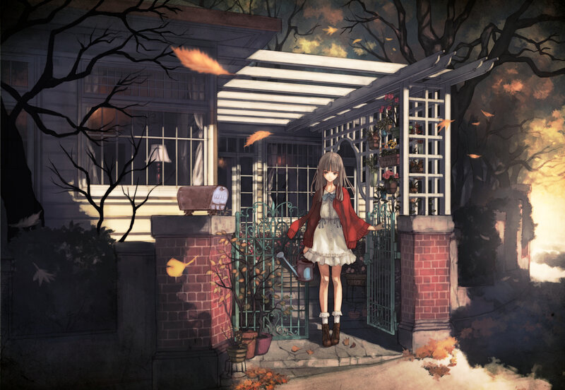 Girl in Red Coat — Orange