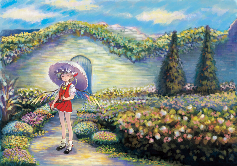 Girl in Red Dress — Blue, Serene, Afternoon