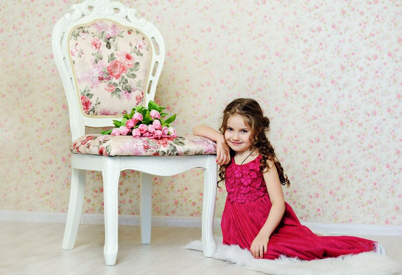 Girl in Red Dress — Calm, Photograph