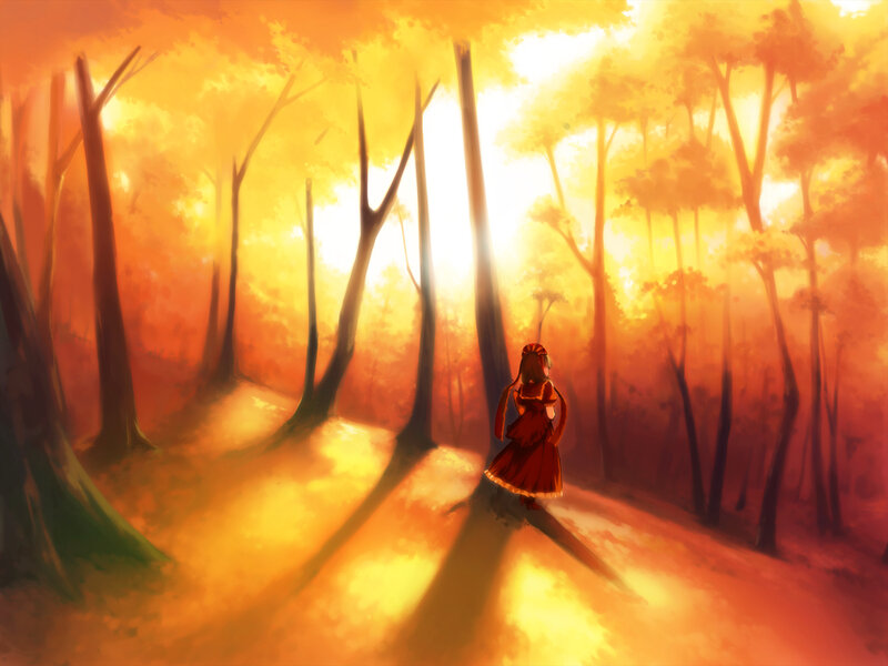 Girl in Red Dress — Orange