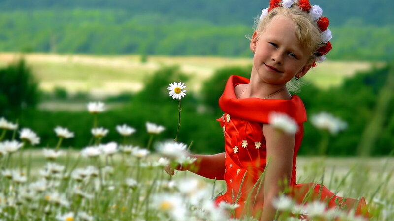Girl in Red Dress — Serene
