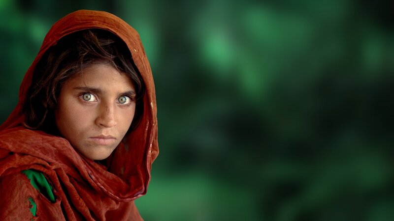 girl in red headscarf