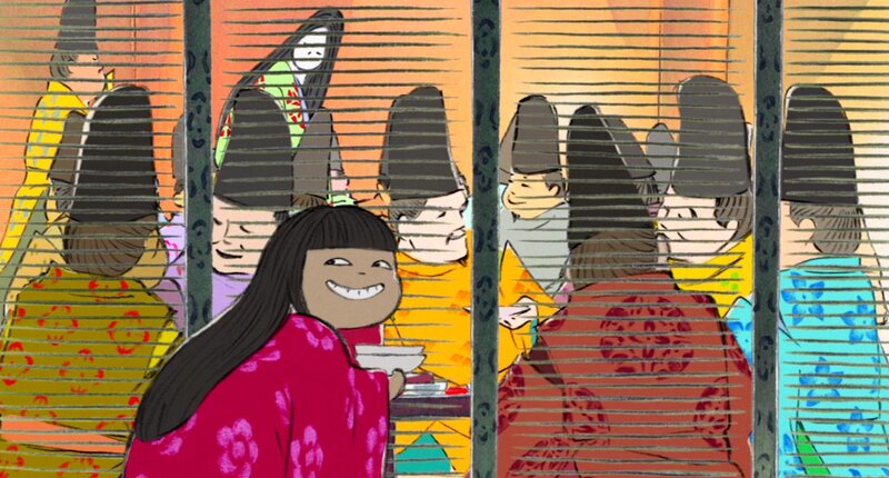 Girl in Red Kimono — Calm, Anime