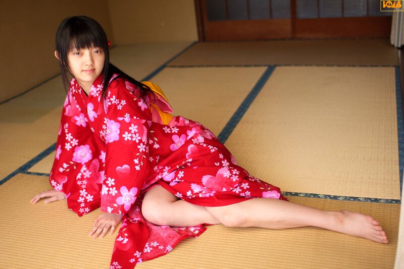 Girl in Red Kimono — Calm