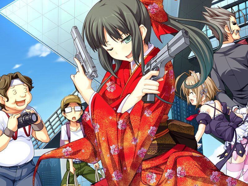 Girl in Red Kimono — Dramatic
