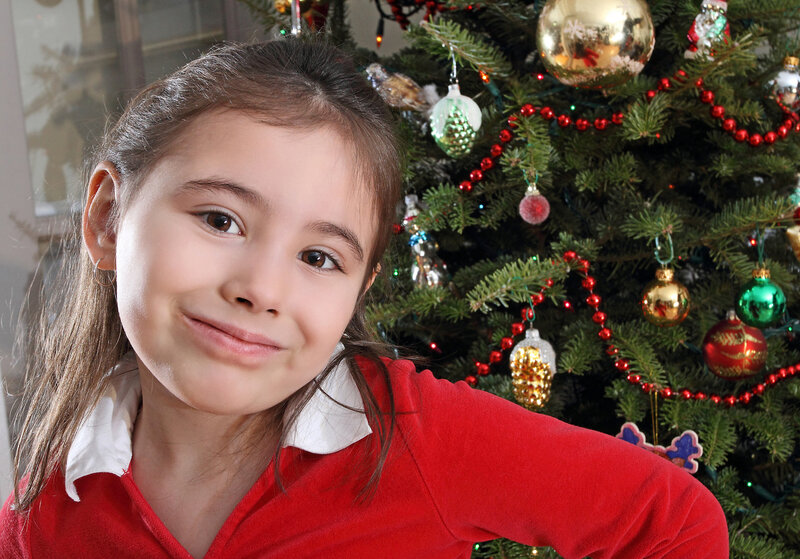 Girl in Red Shirt — Festive