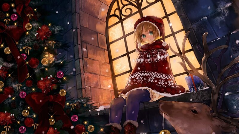Girl in Red Sweater — Festive