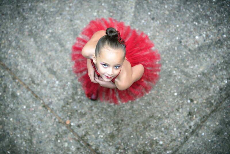 Girl in Red Tutu