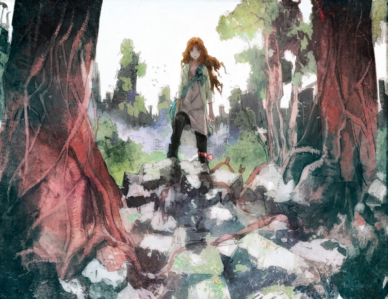 Girl in Ruined Forest
