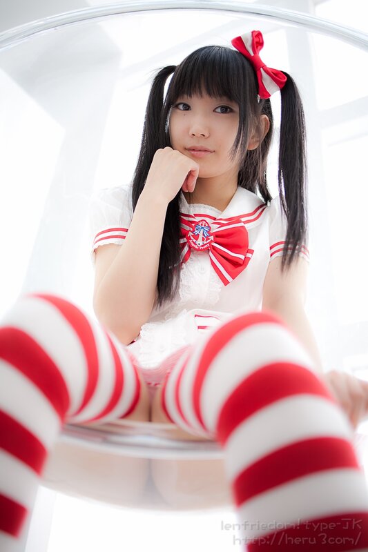 Girl in Sailor Outfit — White, Calm, Photograph