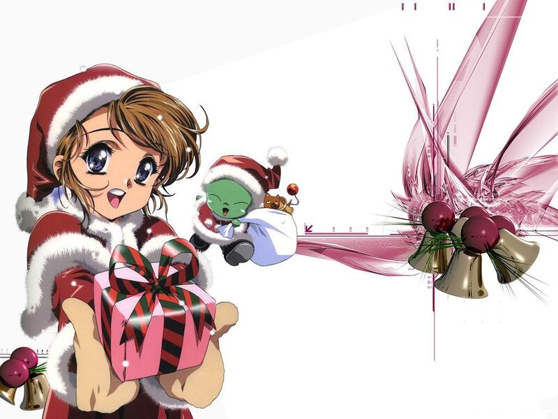 Girl in Santa Outfit — Red