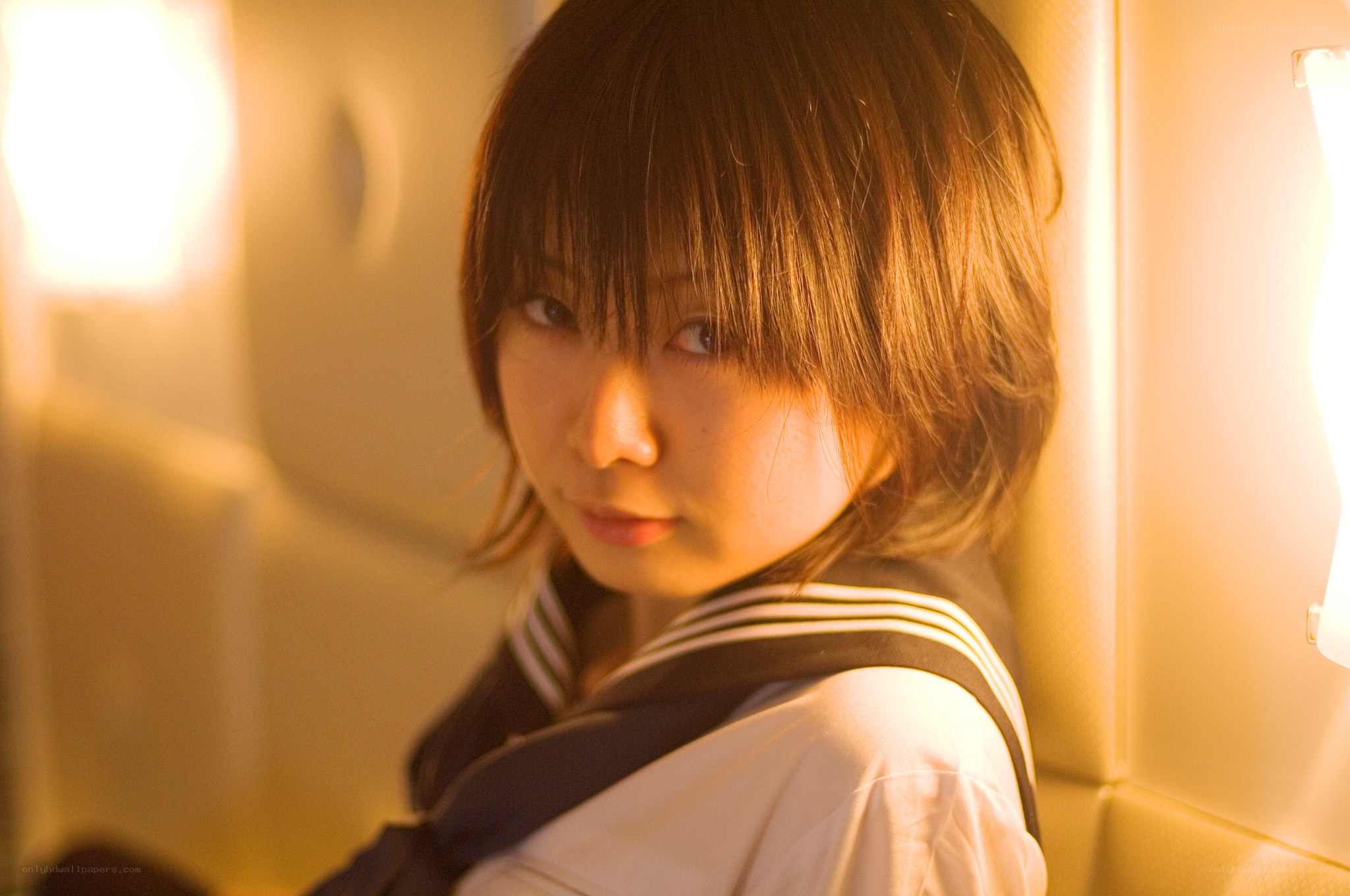 girl in school uniform