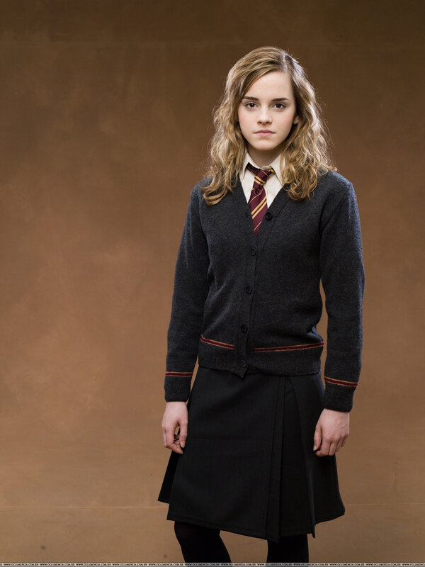 Girl in School Uniform — Brown, Neutral