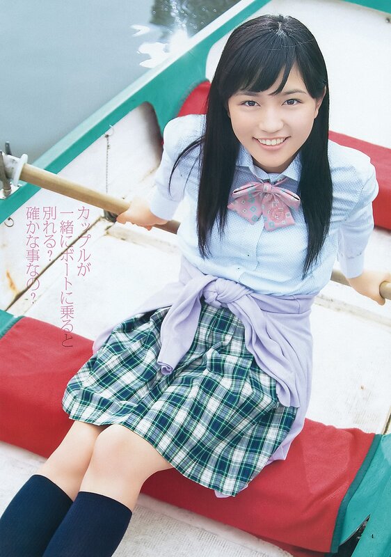 girl in school uniform on boat