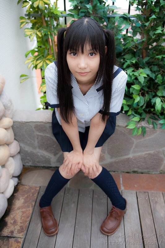 girl in school uniform outdoors