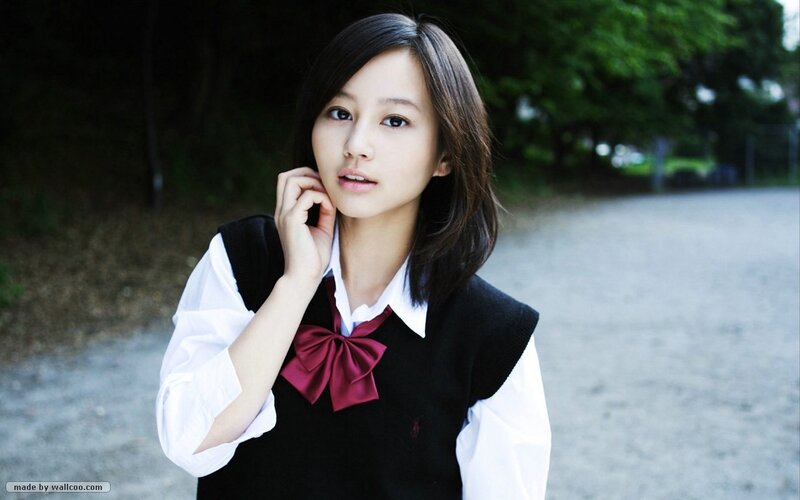 girl in school uniform outdoors