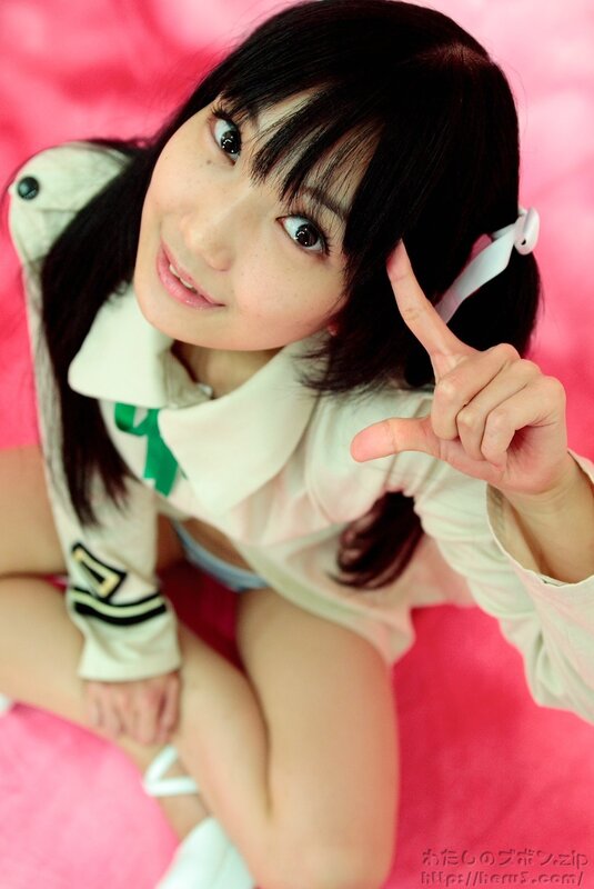 girl in school uniform posing