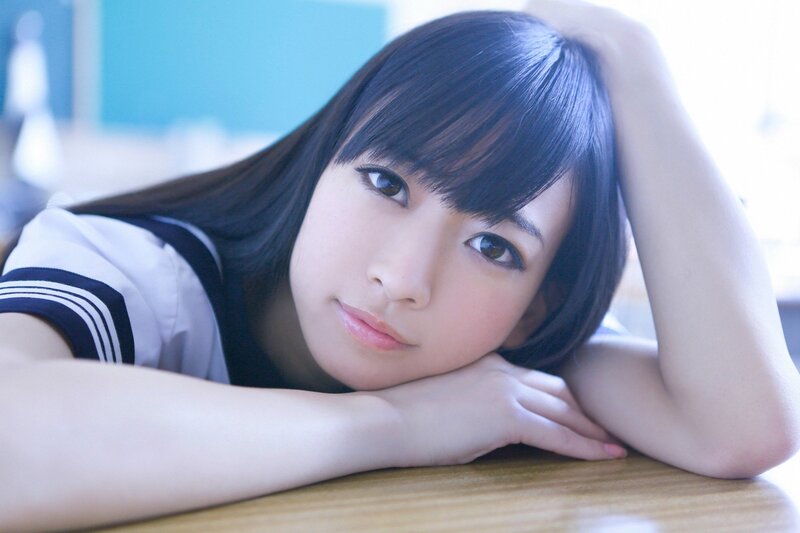 girl in school uniform resting