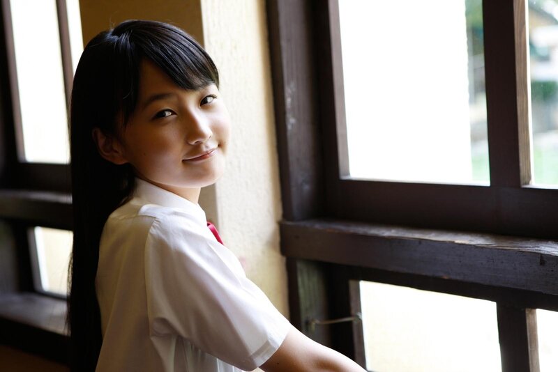 Girl in School Uniform — White, Calm, Afternoon, Photograph, Window