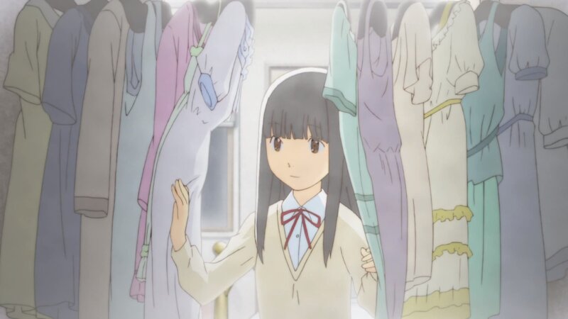 Girl in School Uniform — White, Calm, Anime