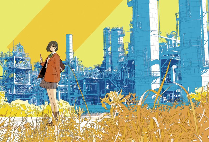 Girl in School Uniform — Yellow, Dramatic