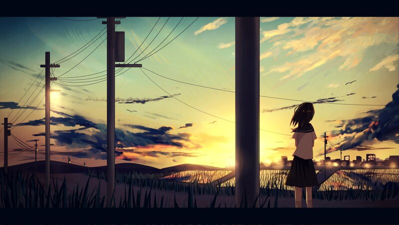 Girl in School Uniform — Yellow, Serene