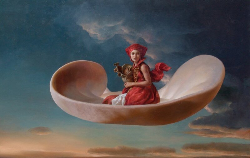 Girl in Shell Boat