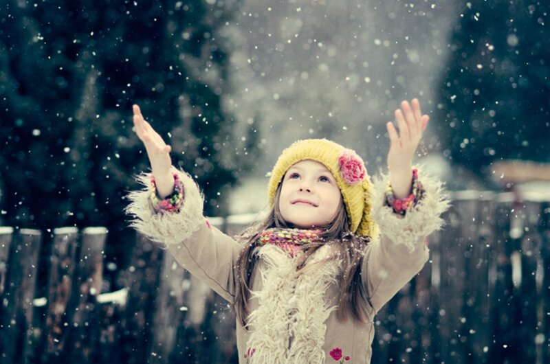 Girl in Snow — Yellow