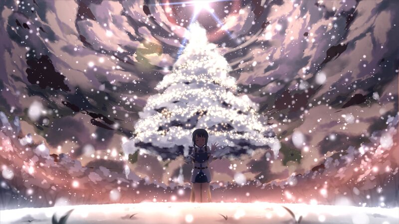 girl in snowy landscape